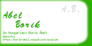 abel borik business card