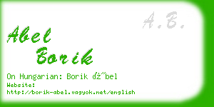 abel borik business card
